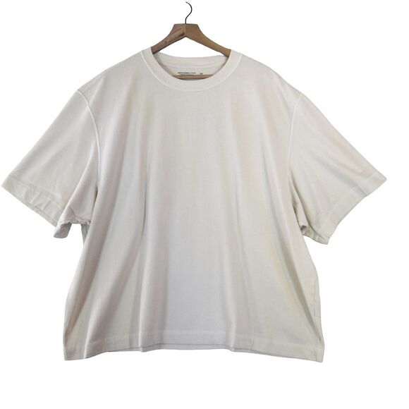Abercrombie & Fitch Oatmeal Cream Cropped Premium Essentials Tee XXL - Picture 1 of 8